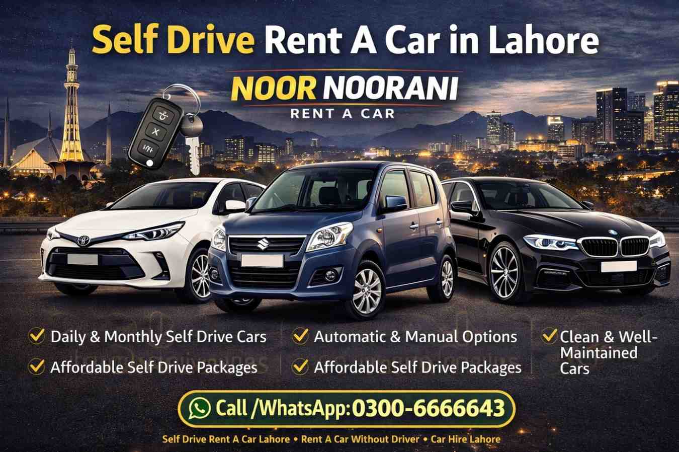 self drive rent a car Lahore Lahore rent a car