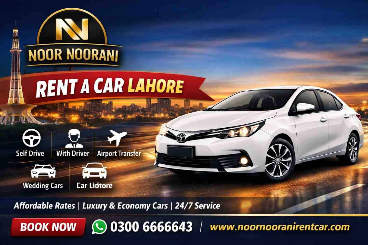 Noor Noorani Lahore rent a car
